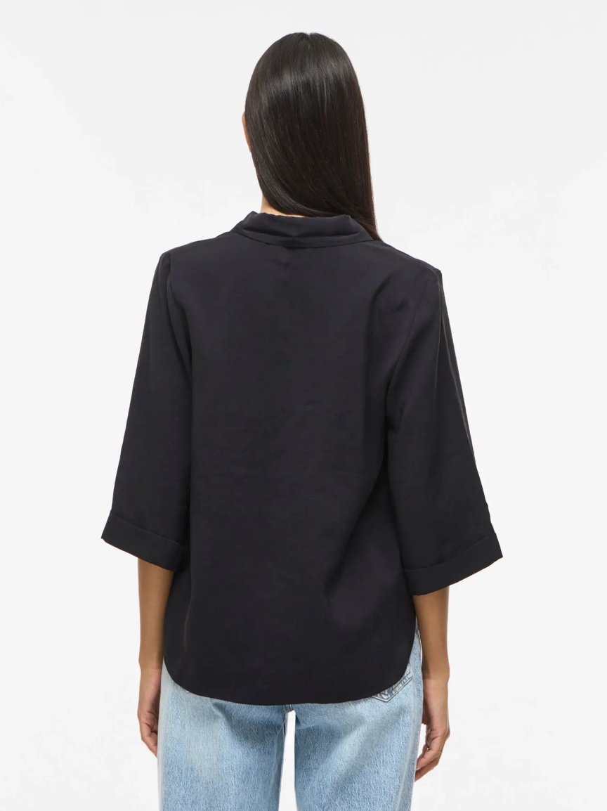 HULA 3/4 SHIRT BLACK