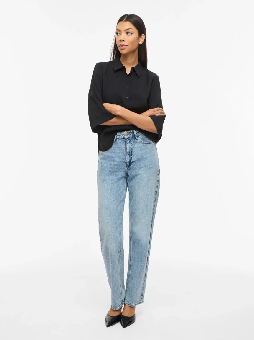 HULA 3/4 SHIRT BLACK