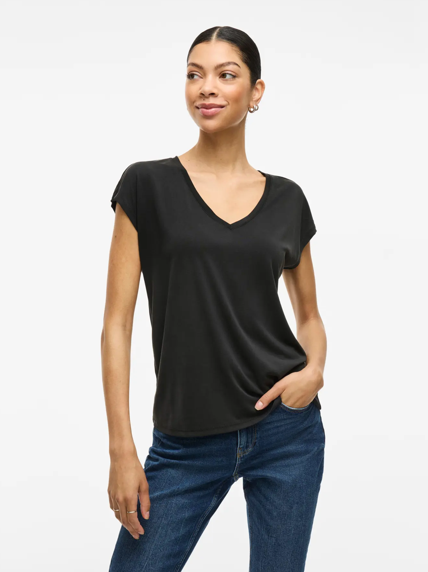 MODALA V NECK BLACK