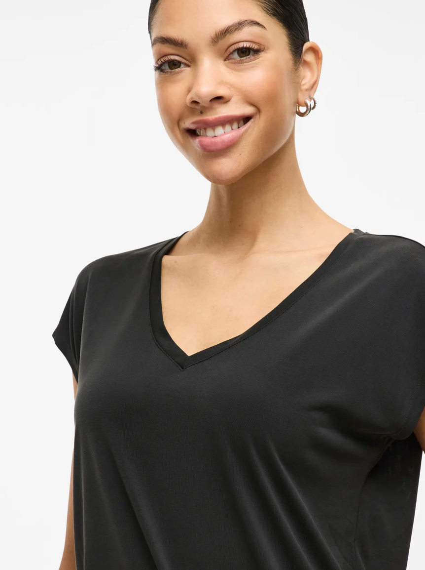 MODALA V NECK BLACK