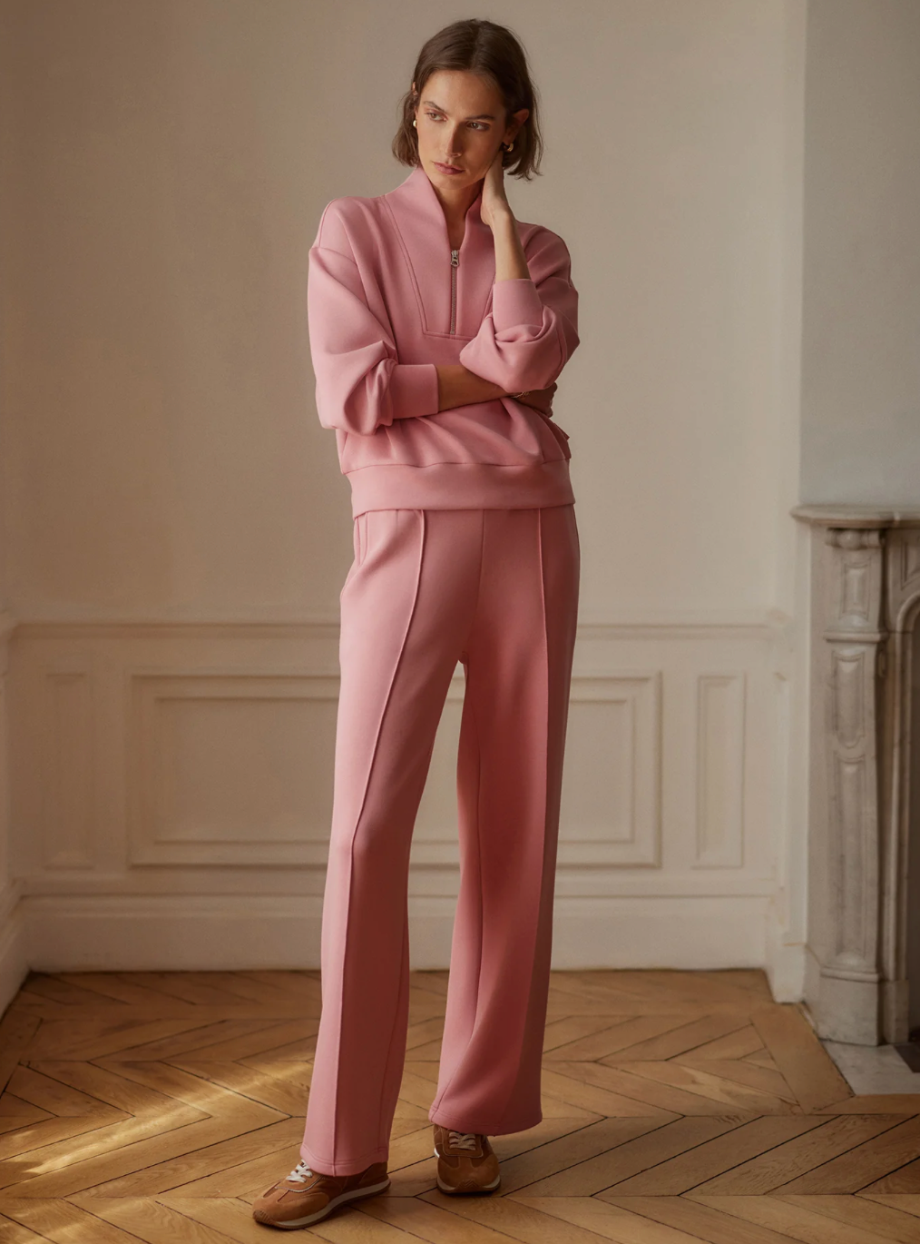 THE WIDE LEG PANT 30" BRANDY ROSE
