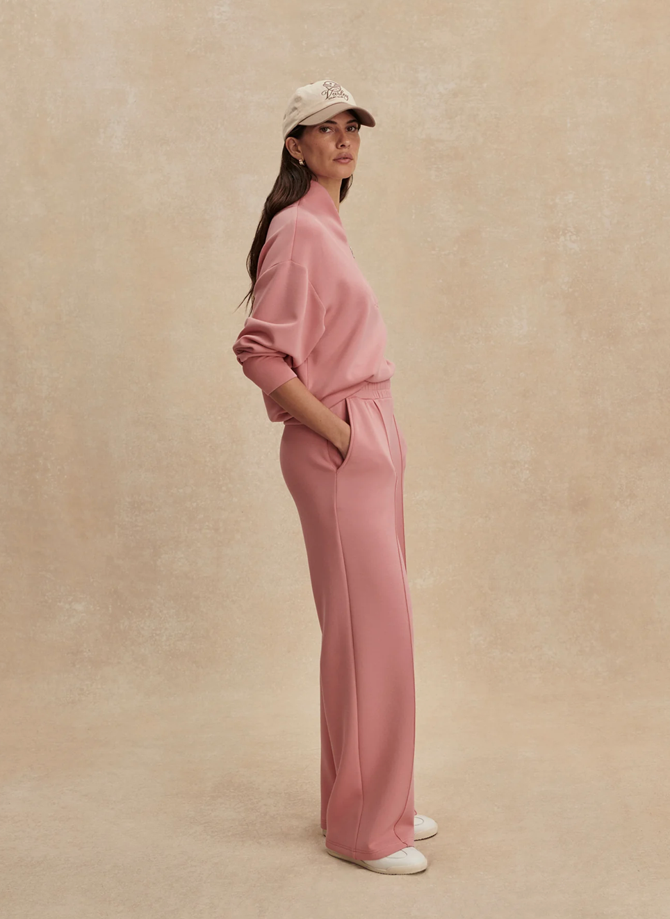 THE WIDE LEG PANT 30" BRANDY ROSE