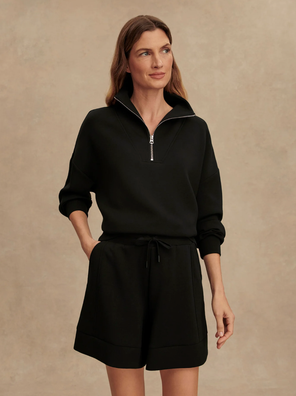 HAWLEY 1/2 ZIP BLACK