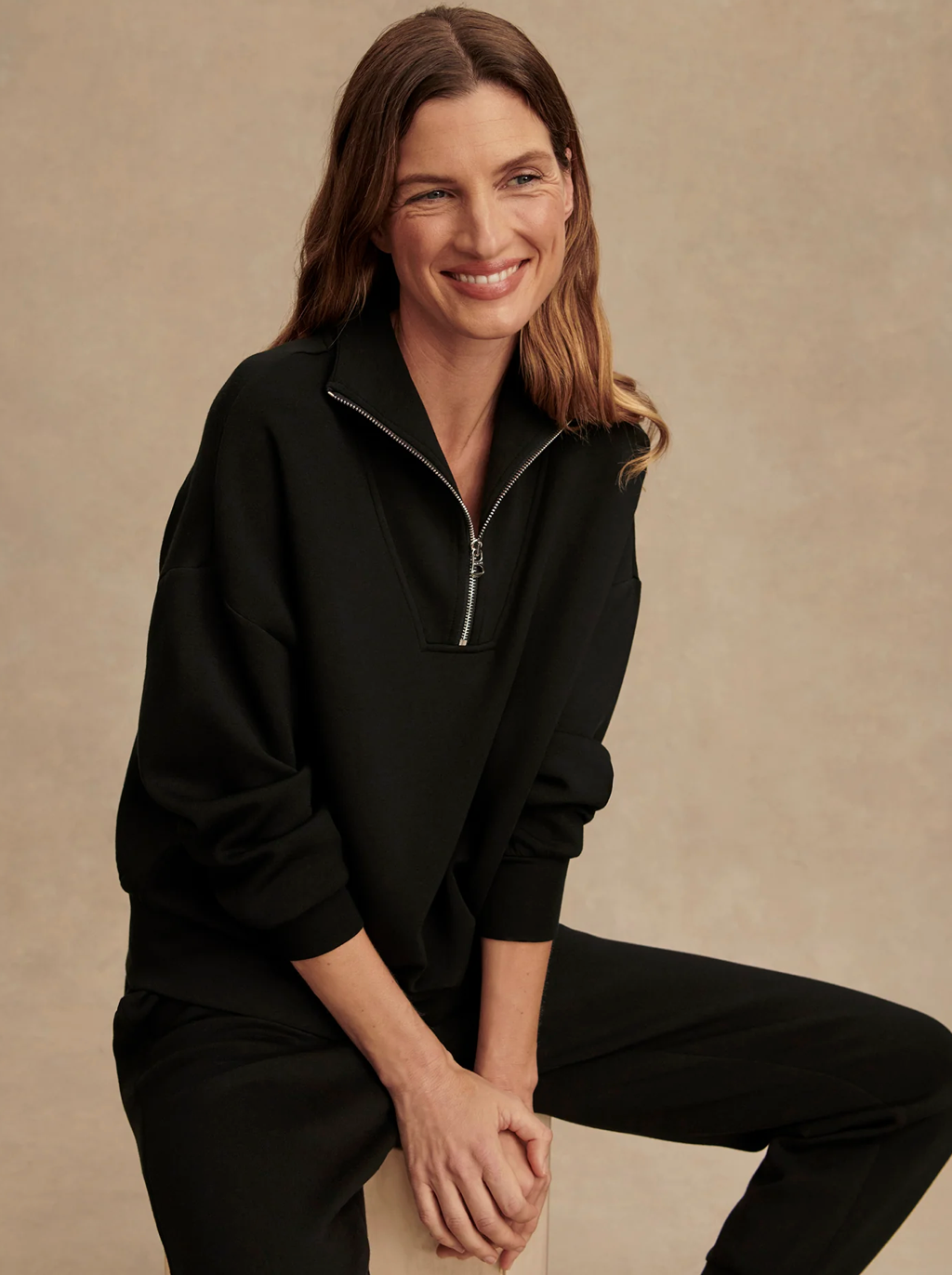 HAWLEY 1/2 ZIP BLACK