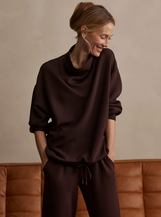 BETSY DOUBLESOFT SWEATER COFFEE BEAN