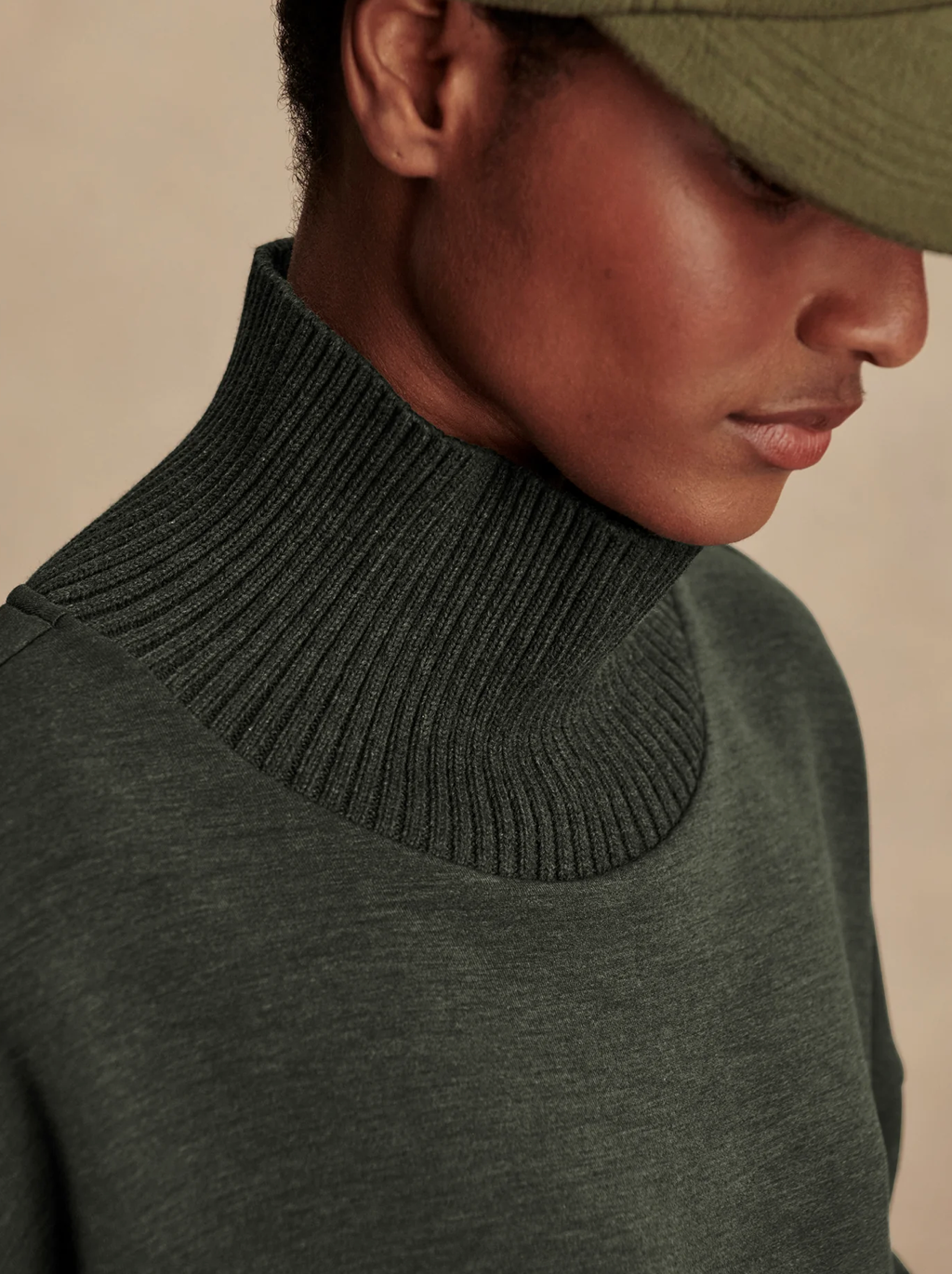 BARKER DOUBLESOFT SWEAT OLIVE MARL