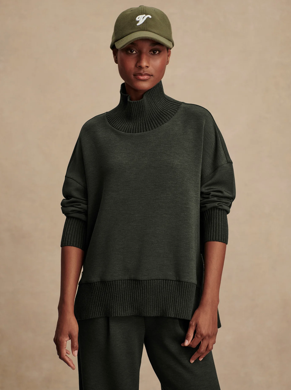 BARKER DOUBLESOFT SWEAT OLIVE MARL