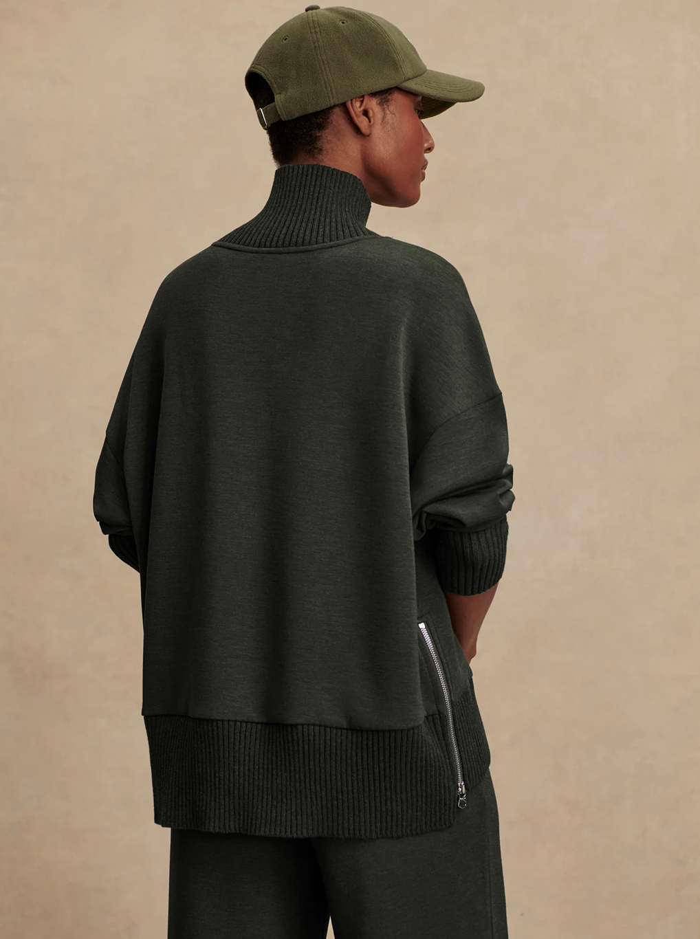 BARKER DOUBLESOFT SWEAT OLIVE MARL