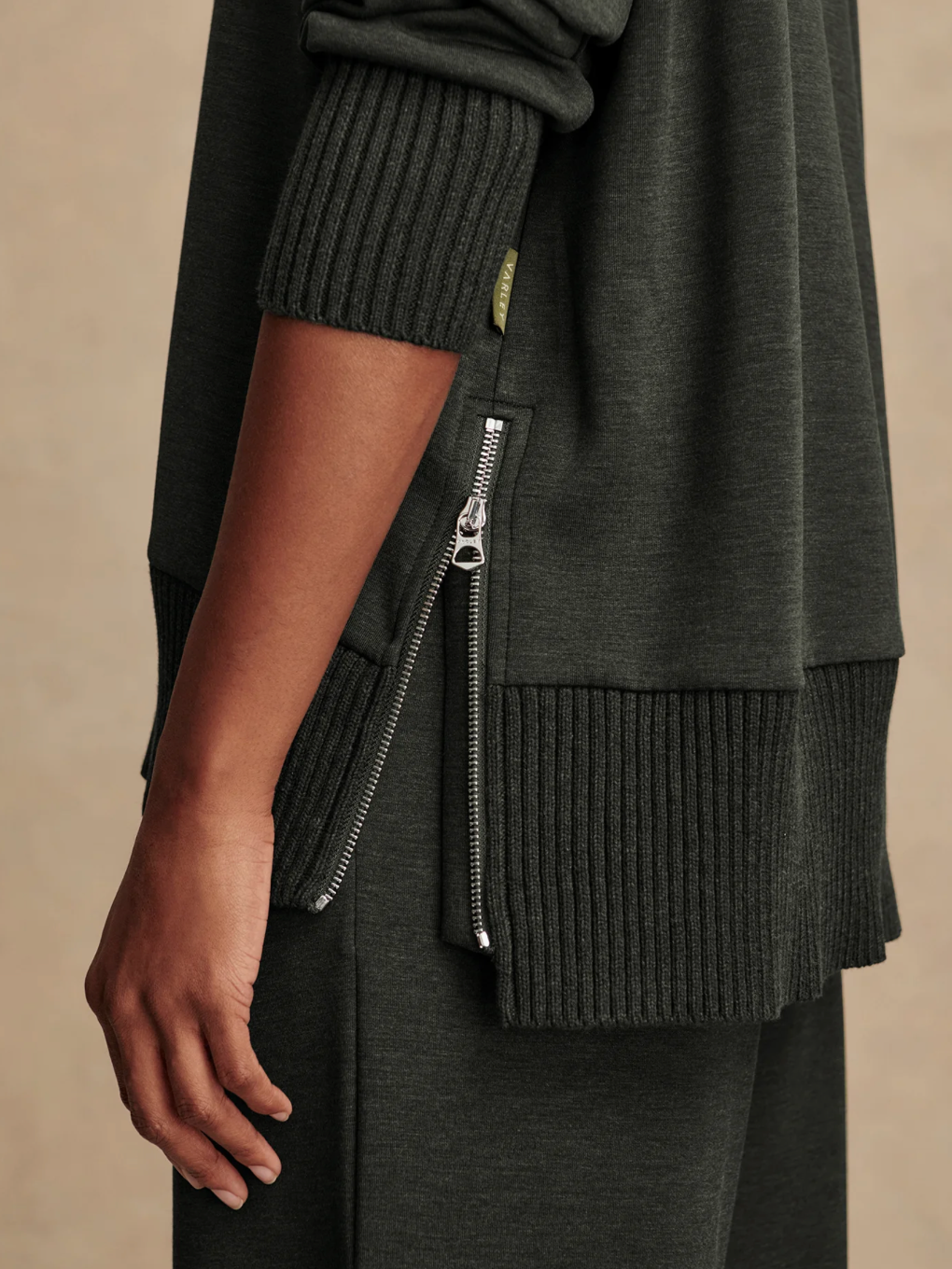 BARKER DOUBLESOFT SWEAT OLIVE MARL