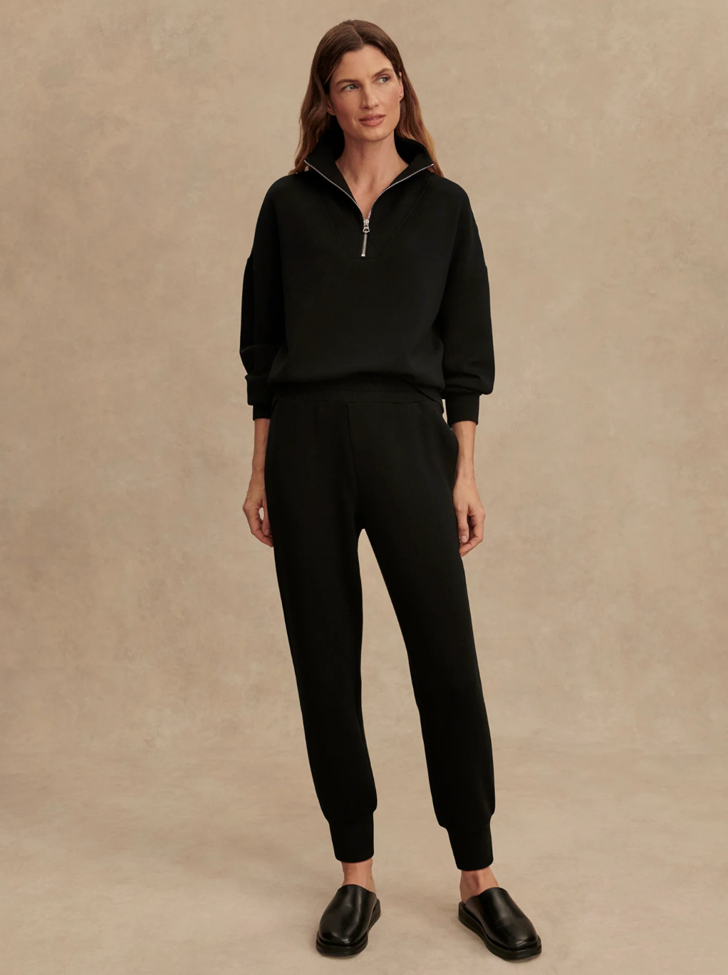 SLIM CUFF PANT DOUBLESOFT BLACK 25"