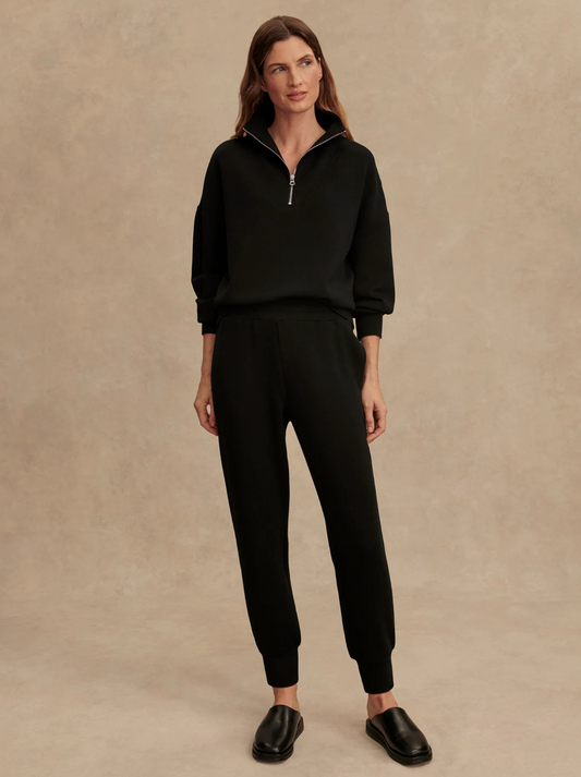SLIM CUFF PANT DOUBLESOFT BLACK 25"