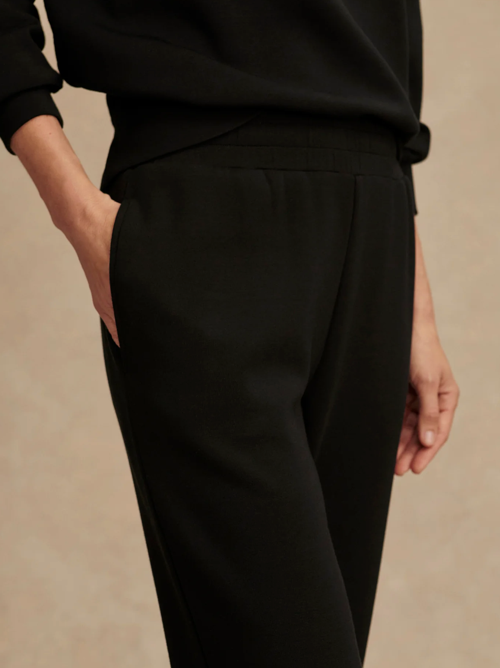 SLIM CUFF PANT DOUBLESOFT BLACK 25"