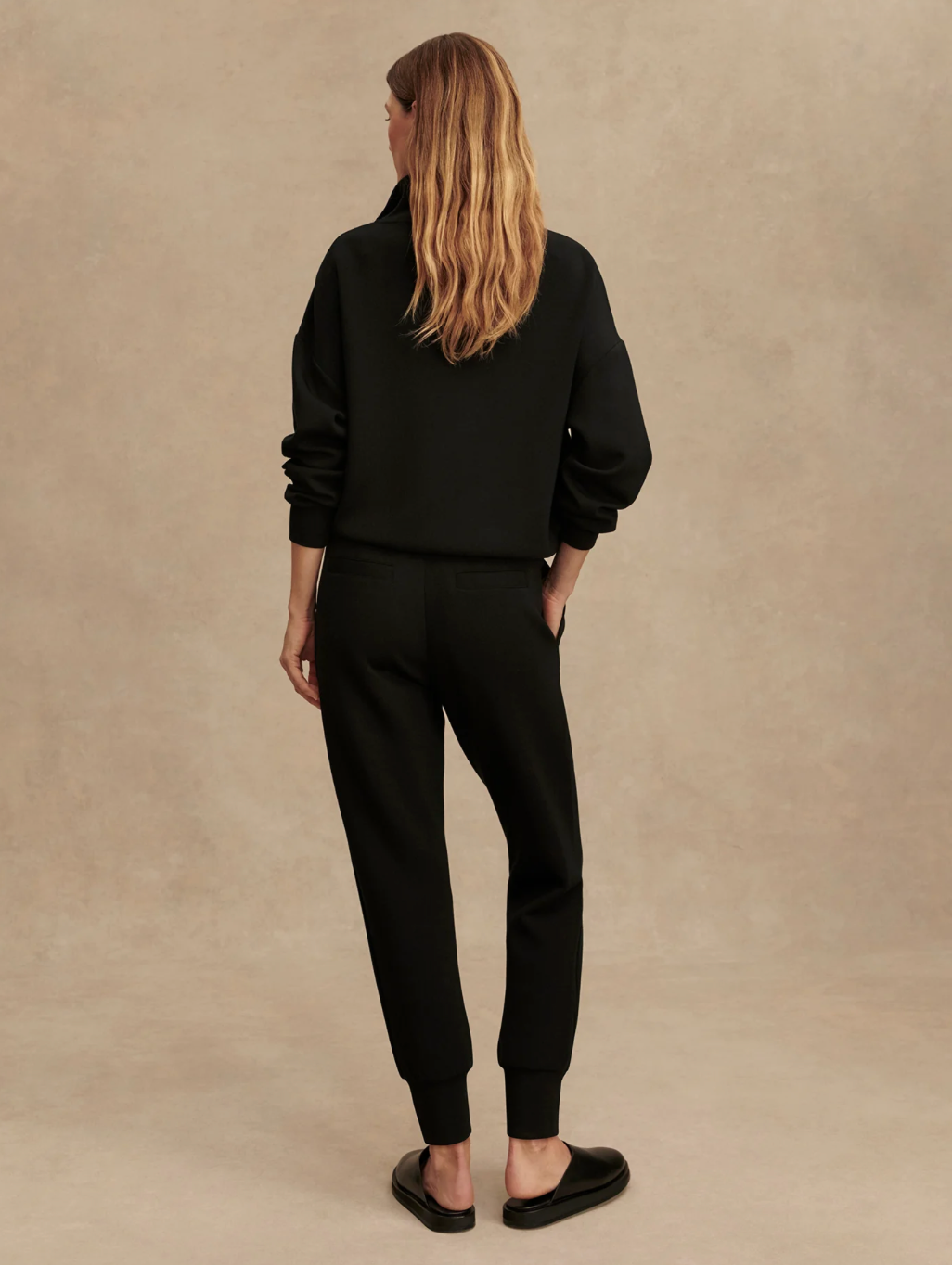 SLIM CUFF PANT DOUBLESOFT BLACK 25"