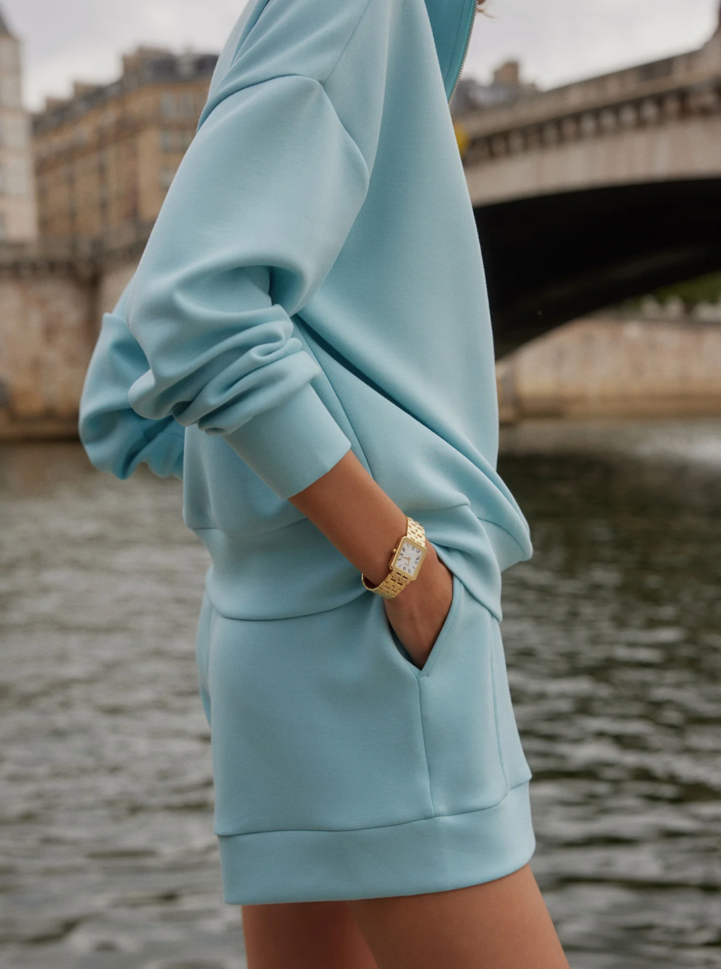 HAWLEY 1/2 ZIP PORCELAIN BLUE