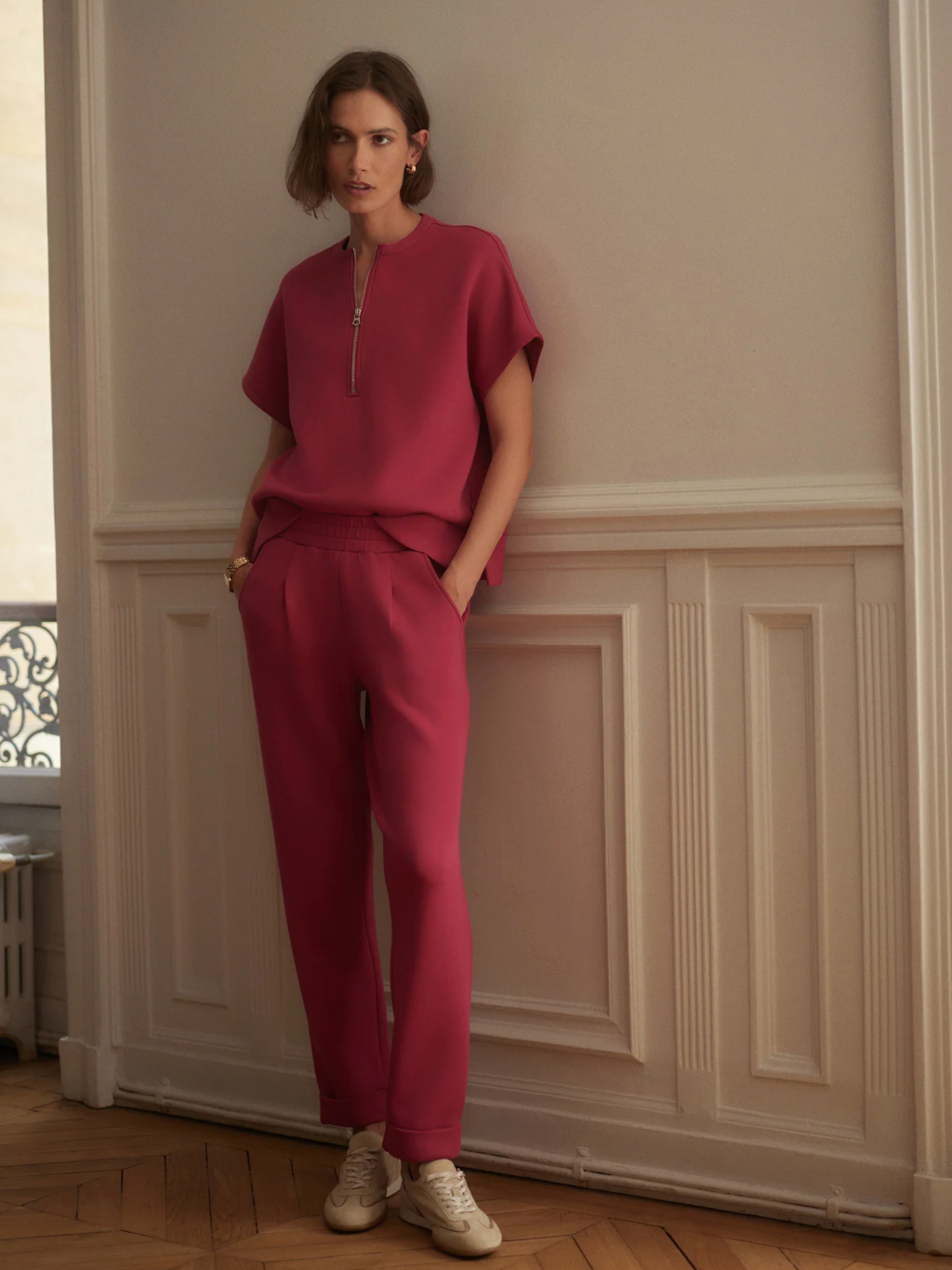 THE ROLLED CUFF PANT 25" RICH RASPBERRY