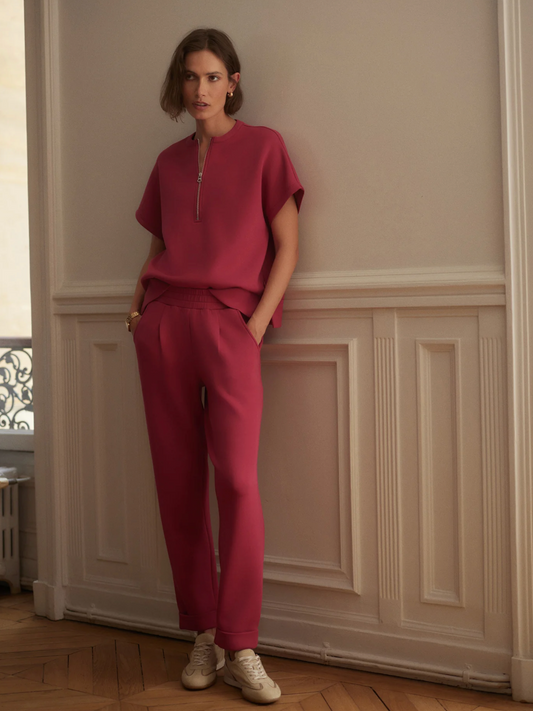 THE ROLLED CUFF PANT 25" RICH RASPBERRY