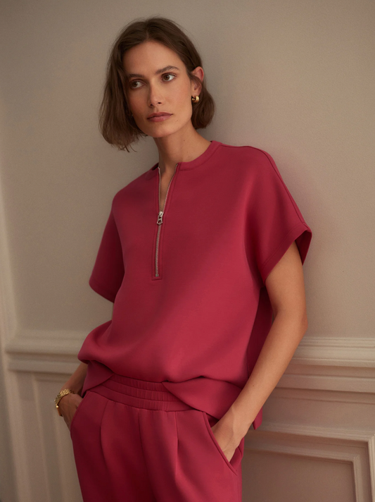 ADRIA 1/2 ZIP RICH RASPBERRY