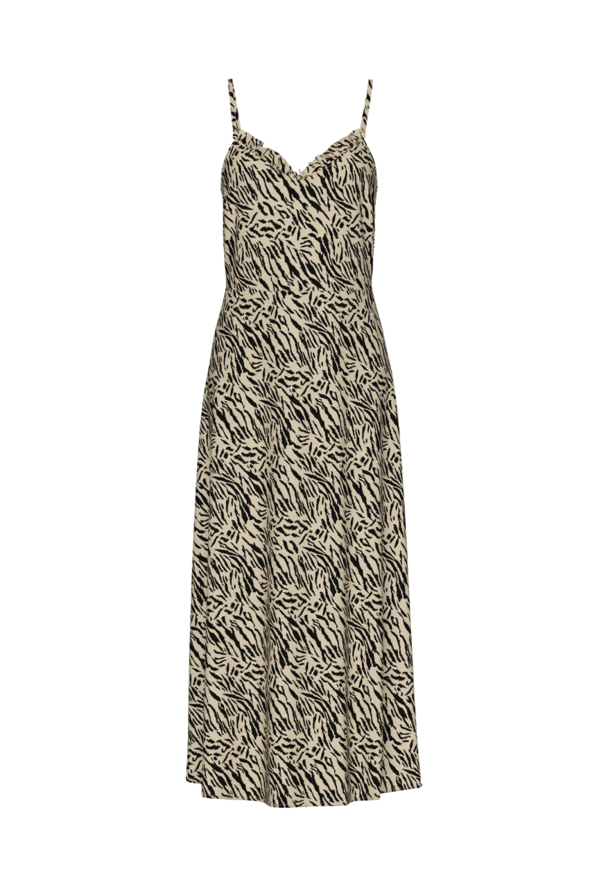 NYA DRESS WHITE PEPPER ANIMAL