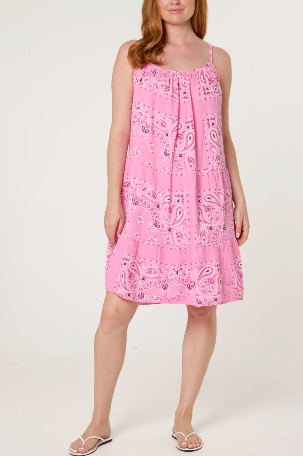 BANDANA CAMI DRESS BABY PINK