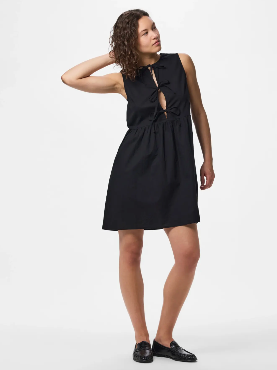 JOLLY TIE DRESS BLACK