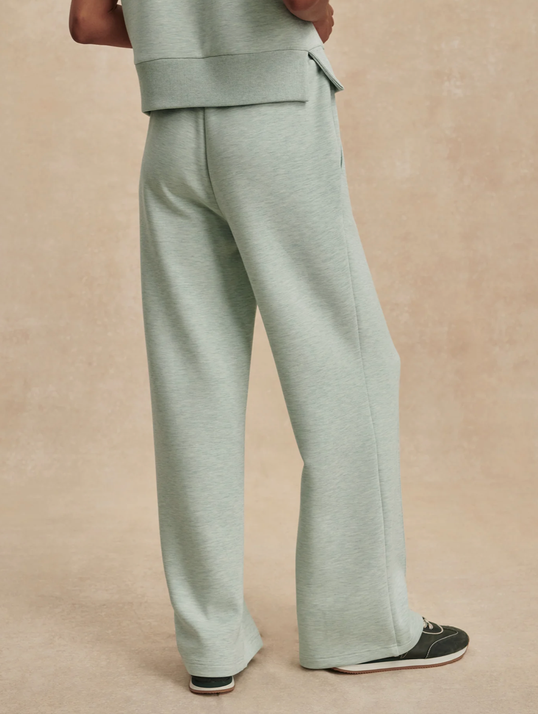 THE WIDE LEG PANT 30" MINT GREEN MARL