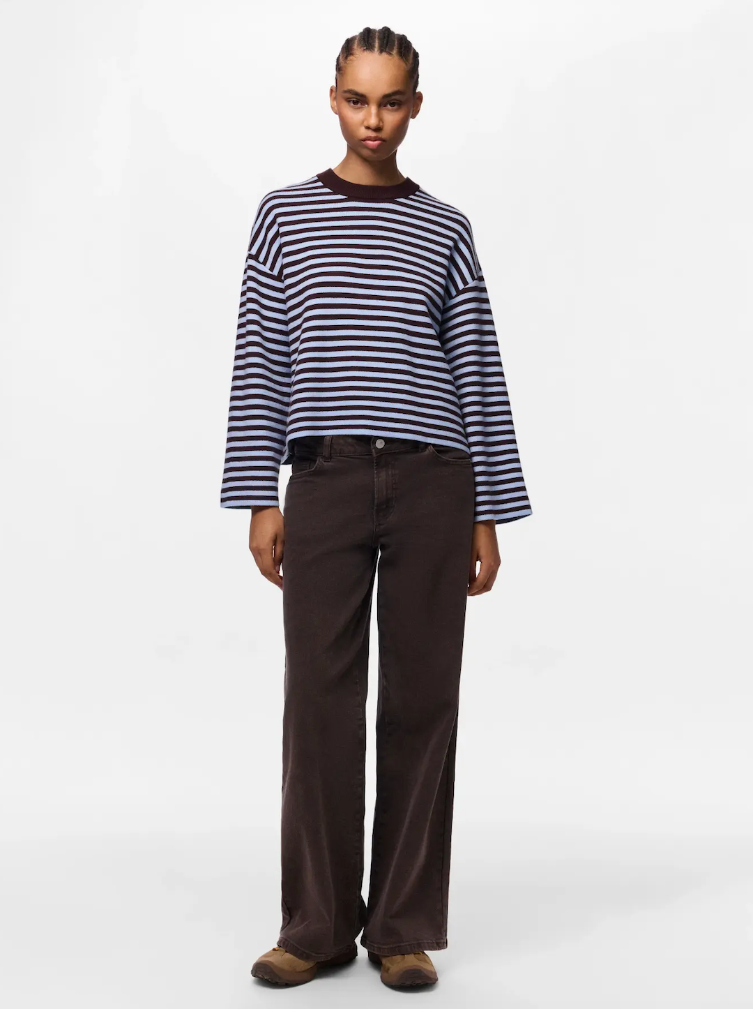 JASSY STRIPE LS FUDGE CASHMERE