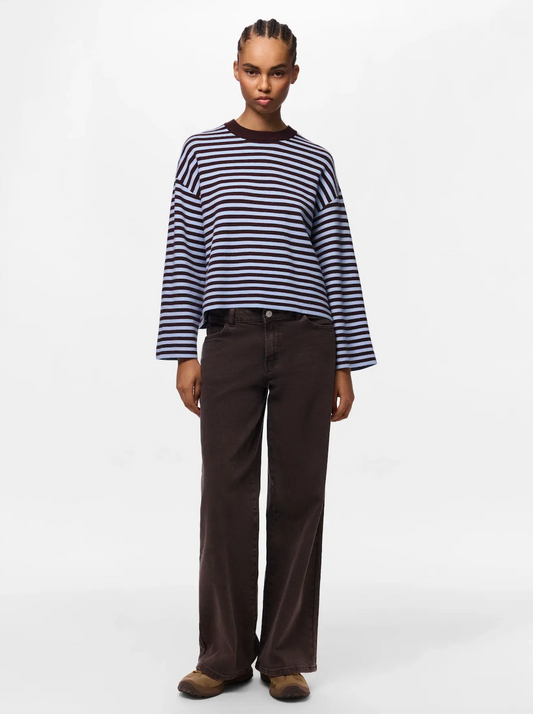 JASSY STRIPE LS FUDGE CASHMERE