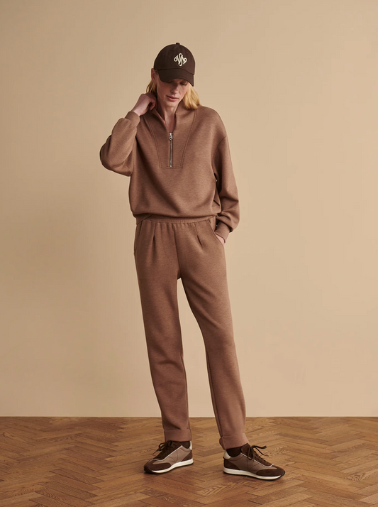 DAVIDSON DOUBLESOFT 1/2 ZIP GOLDEN BRONZE MARL