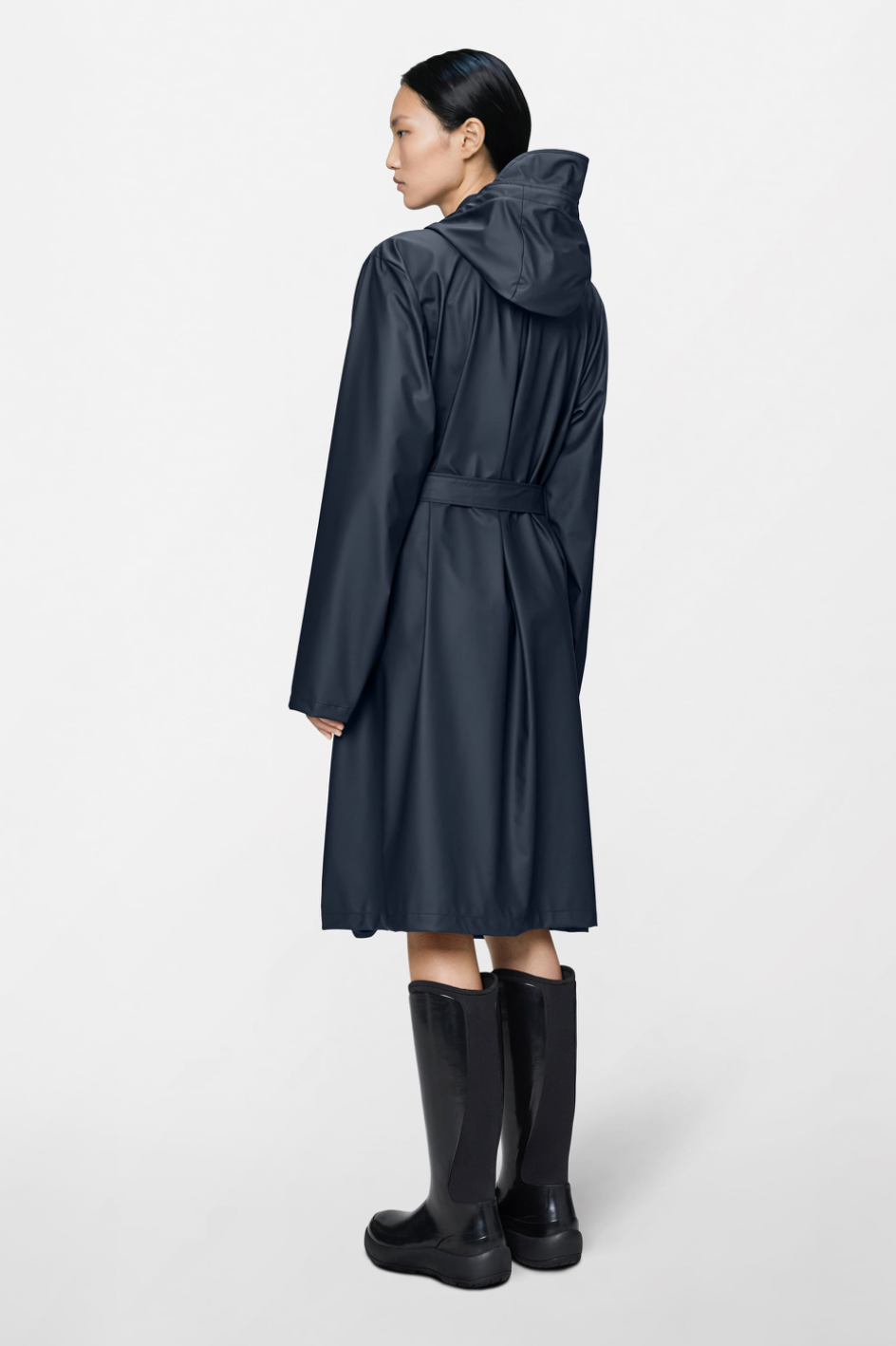 A-LINE LONGER JACKET NAVY