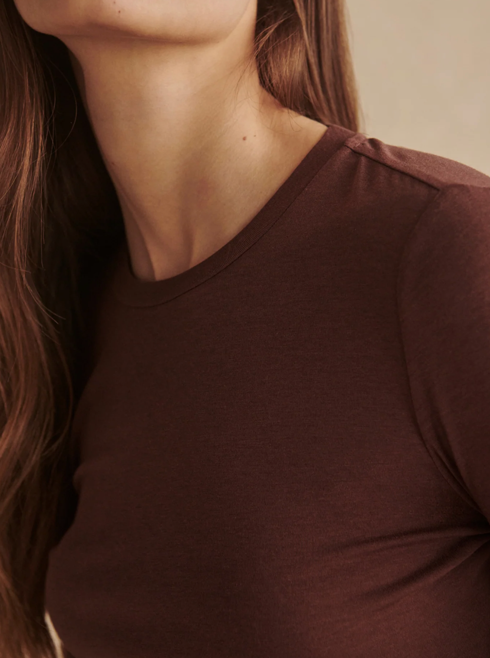 EDNA LS TEE MAHOGANY