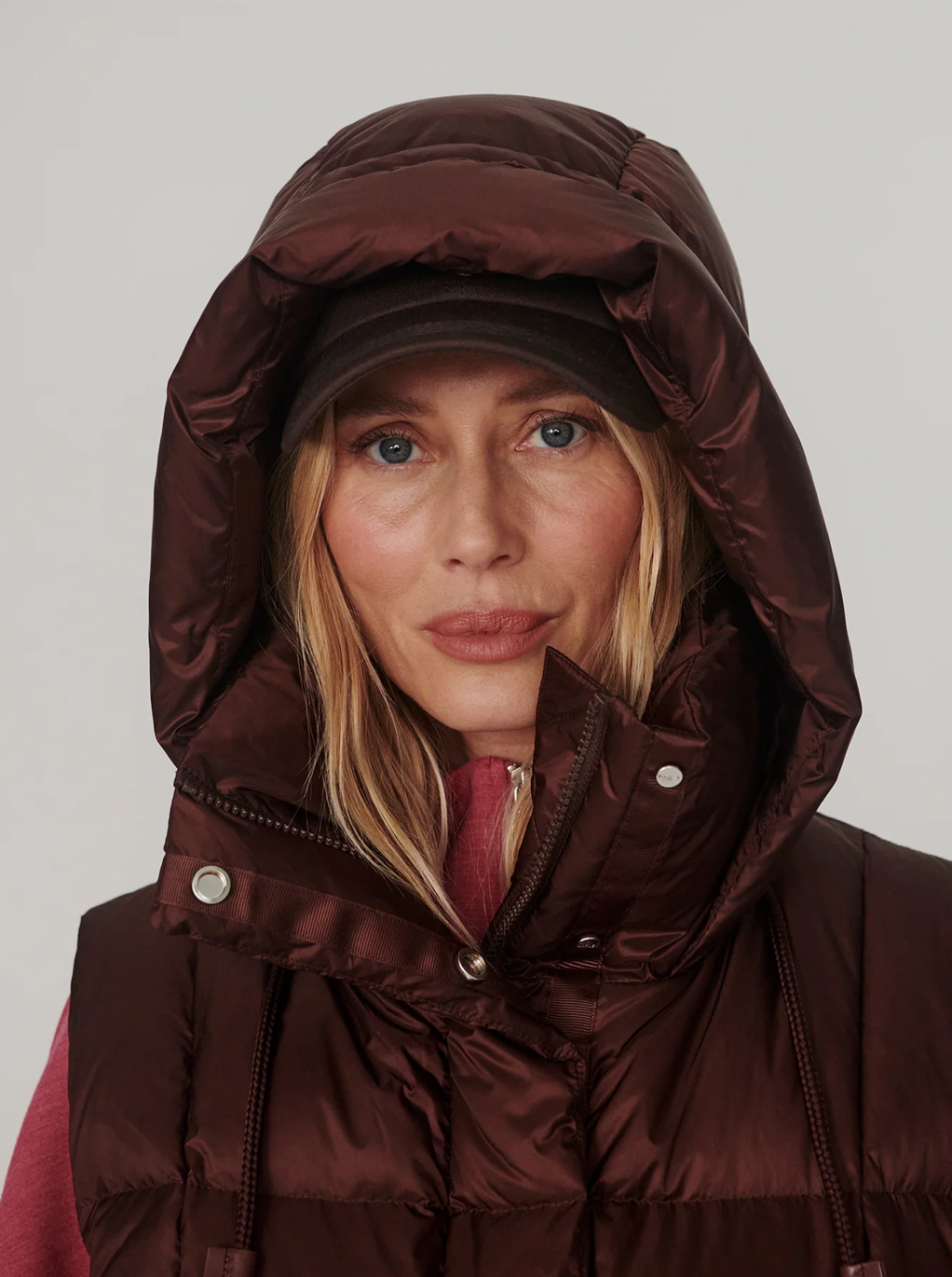 MONTI DOWN PUFFER GILET METALLIC MAHOGANY