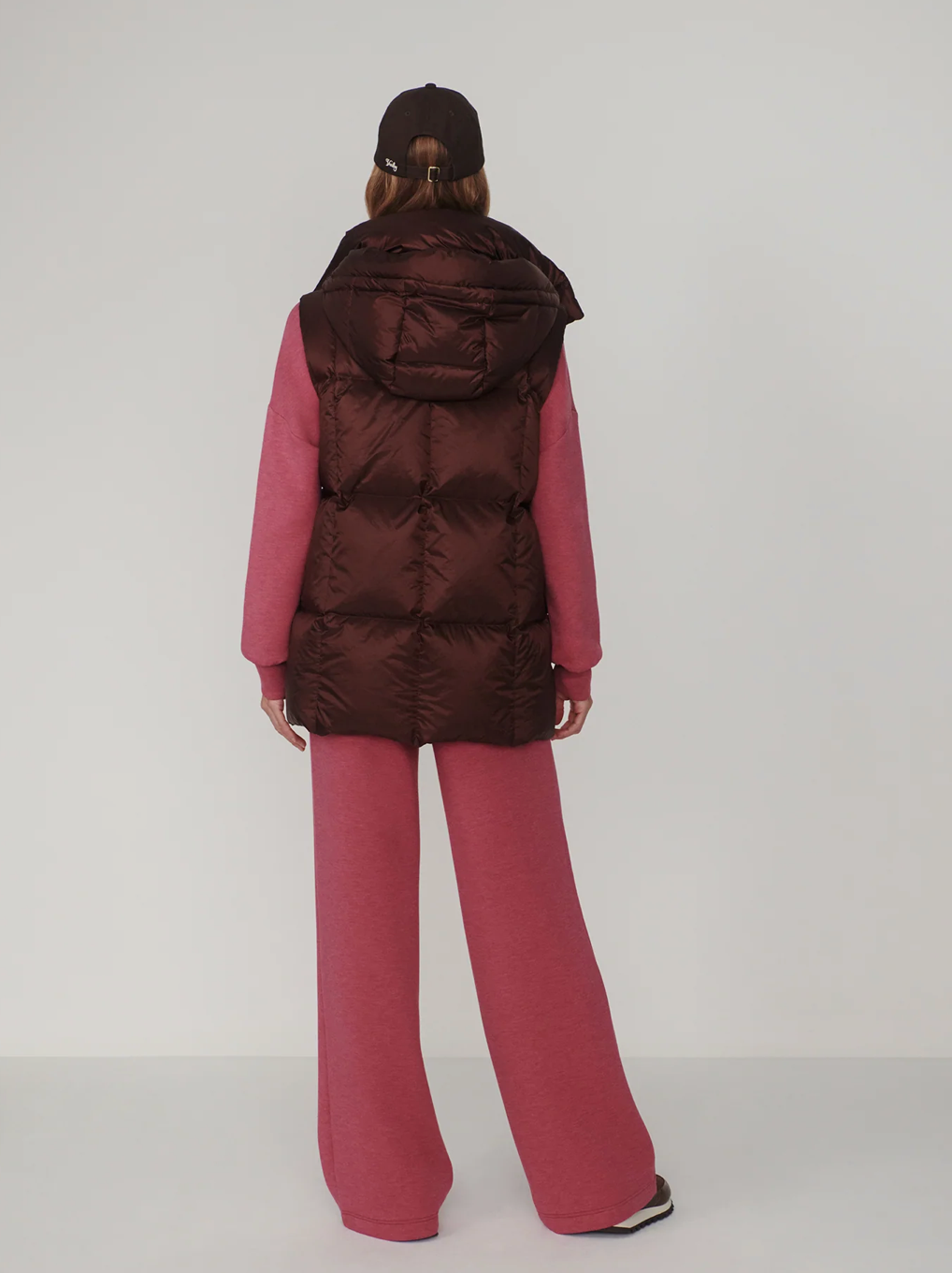 MONTI DOWN PUFFER GILET METALLIC MAHOGANY