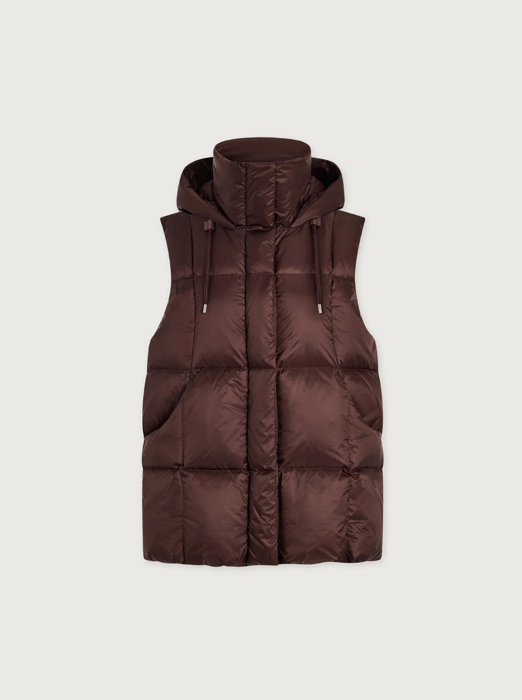 MONTI DOWN PUFFER GILET METALLIC MAHOGANY