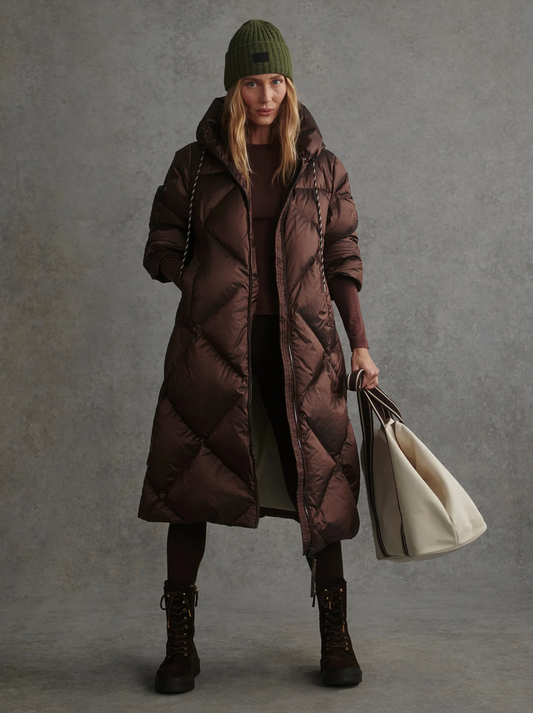 ASHFIELD DOWN PUFFER COAT TRUFFLE METALLIC