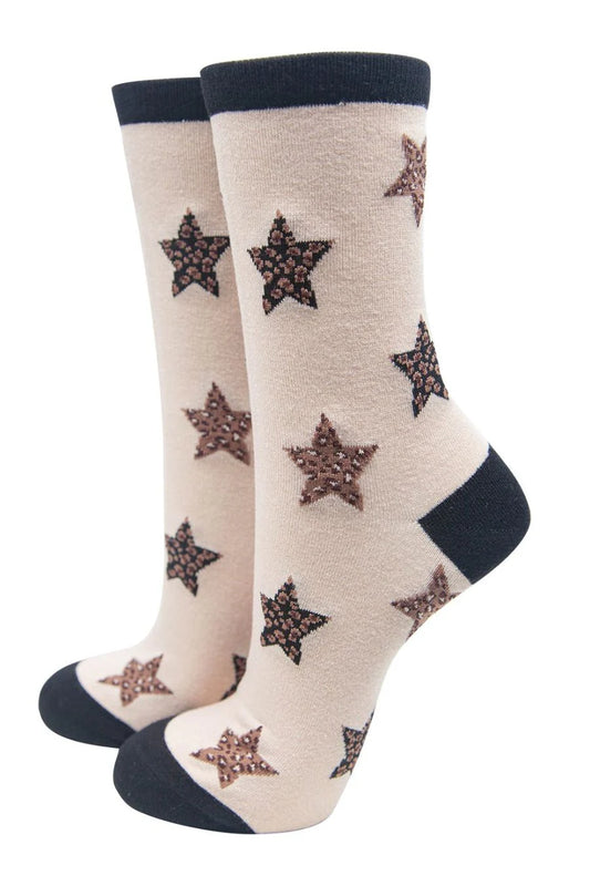 STAR LEOPARD BAMBOO SOCKS