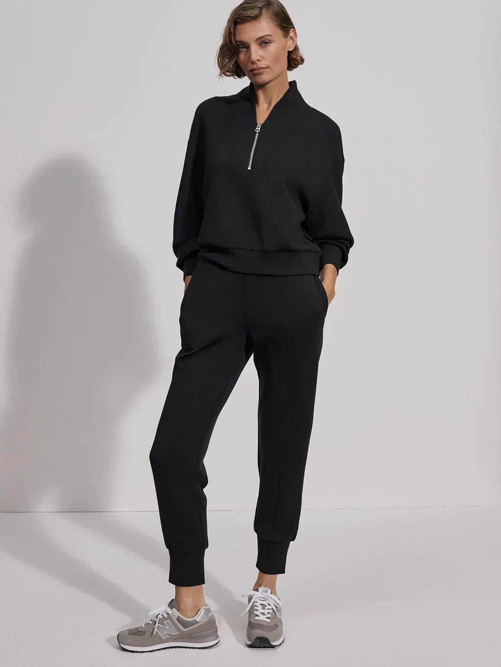 SLIM CUFF PANT DOUBLESOFT BLACK 25"