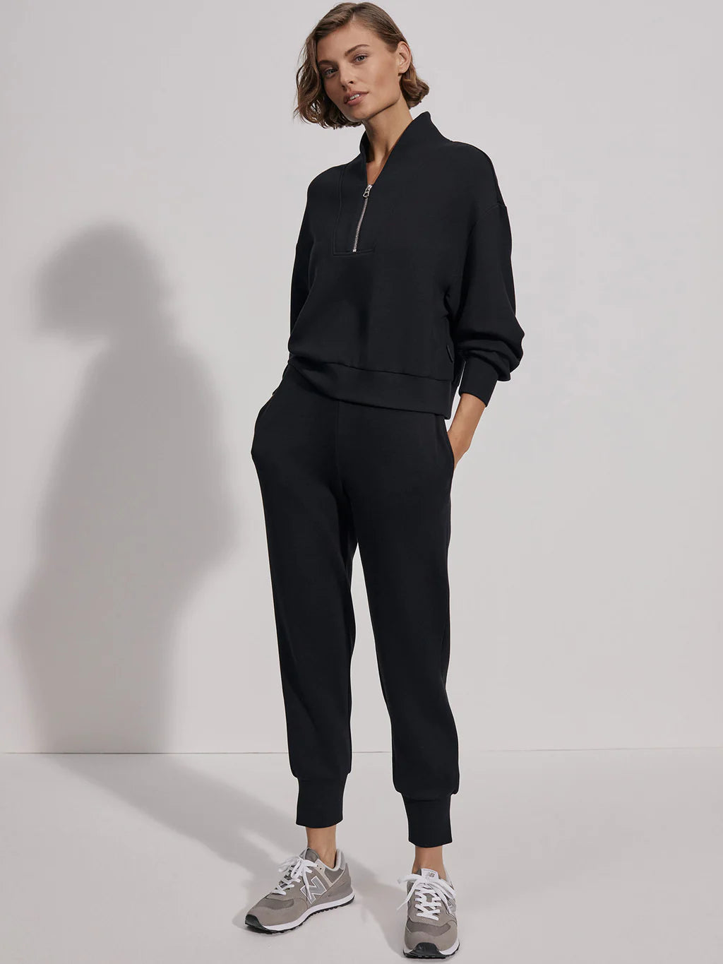 SLIM CUFF PANT DOUBLESOFT BLACK 25"