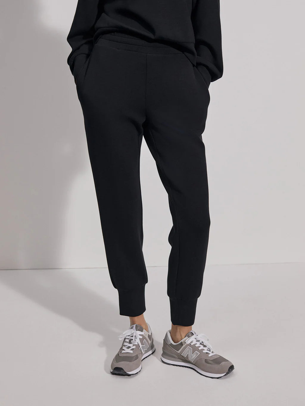 SLIM CUFF PANT DOUBLESOFT BLACK 25"
