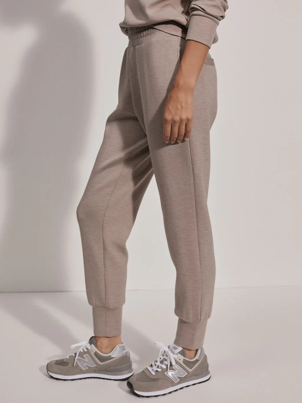 SLIM CUFF PANT DOUBLESOFT TAUPE MARL 25"