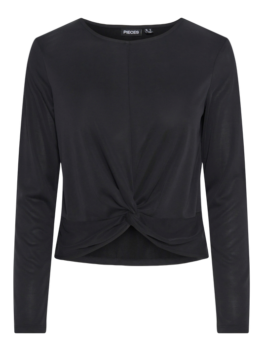 ANORA LS KNOT TOP BLACK