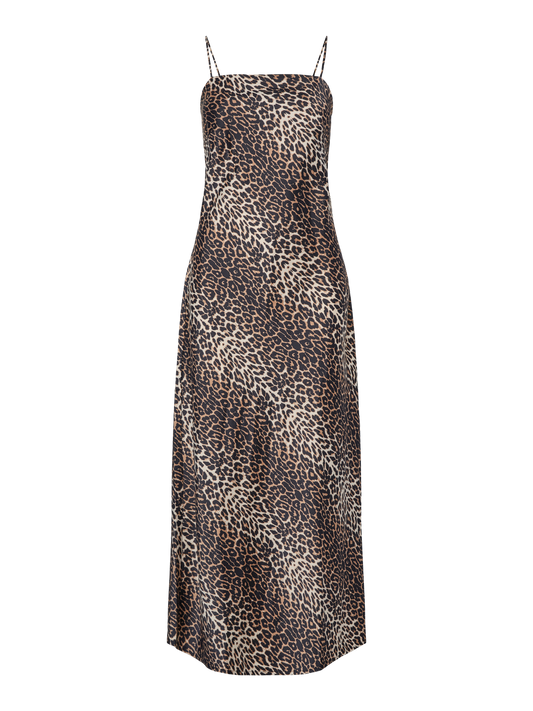 SUMMER MIDI SLIP DRESS LEOPARD