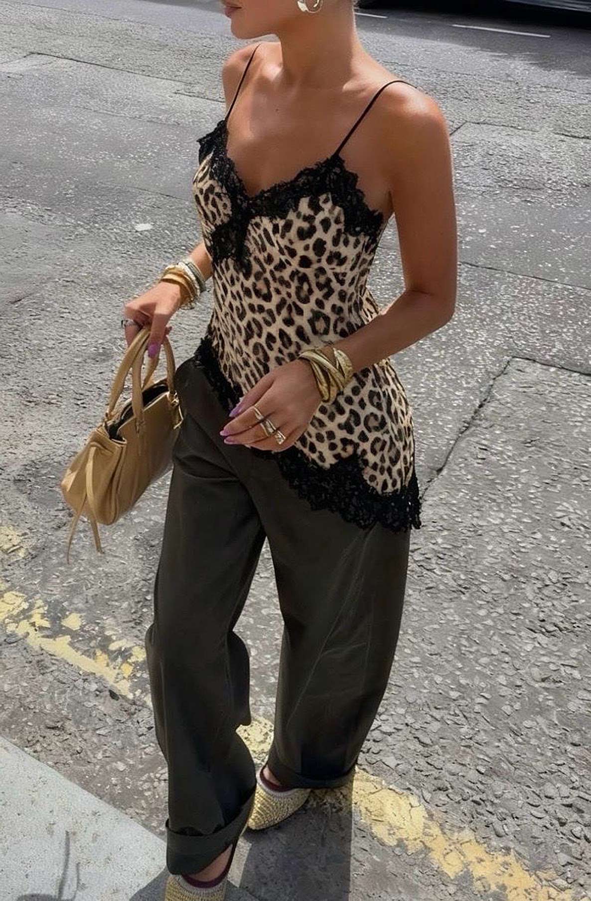 ADELE LACE LEOPARD CAMI