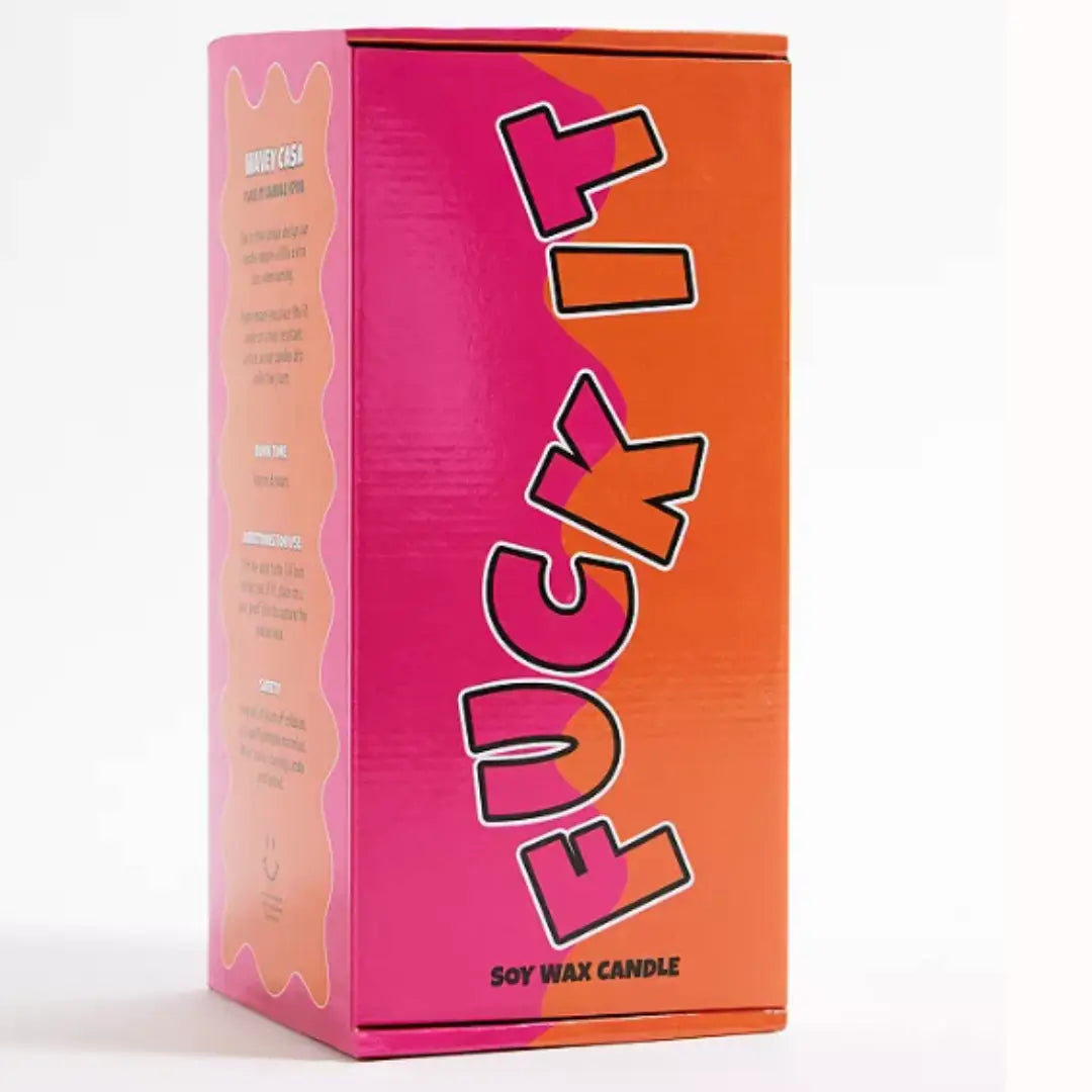 FUCK IT CANDLE PINK AND GREEN