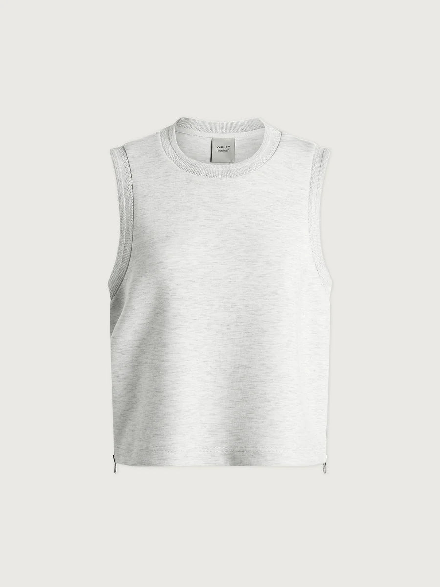 SHEA CROP TANK IVORY MARL