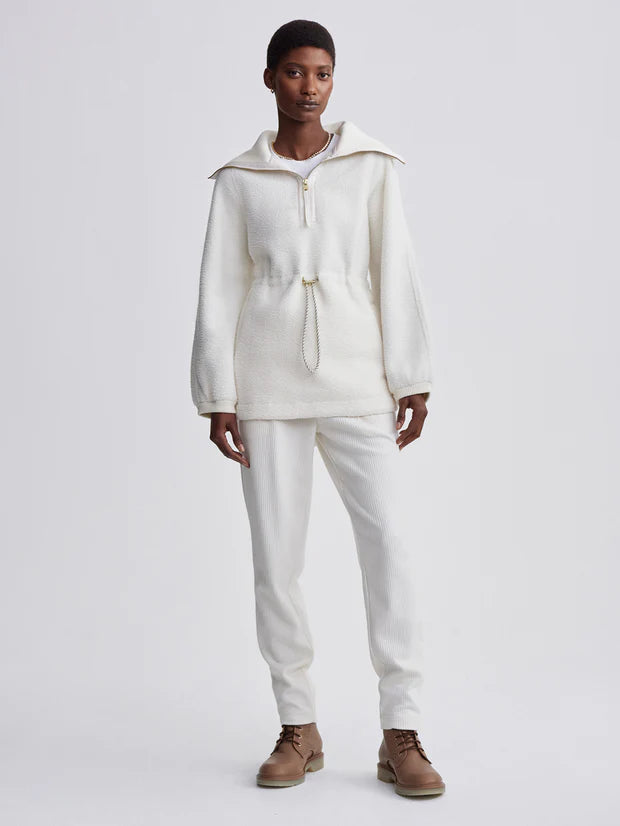 PARNEL 1/2 ZIP FLEECE EGRET