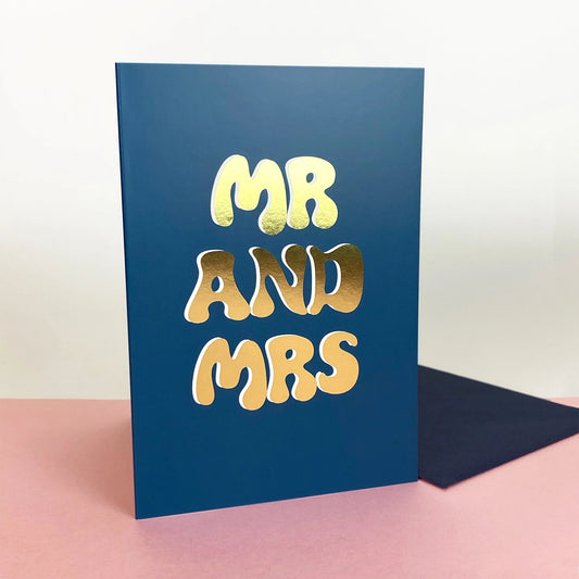 MR AND MRS CARD BLUE
