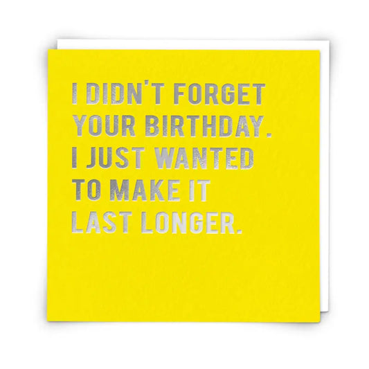 LAST LONGER CARD