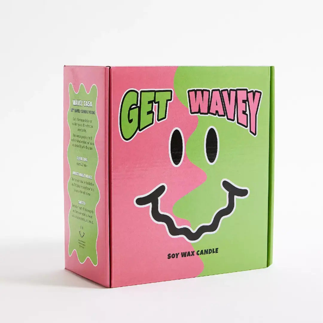 SMILEY GET WAVEY CANDLE YELLOW