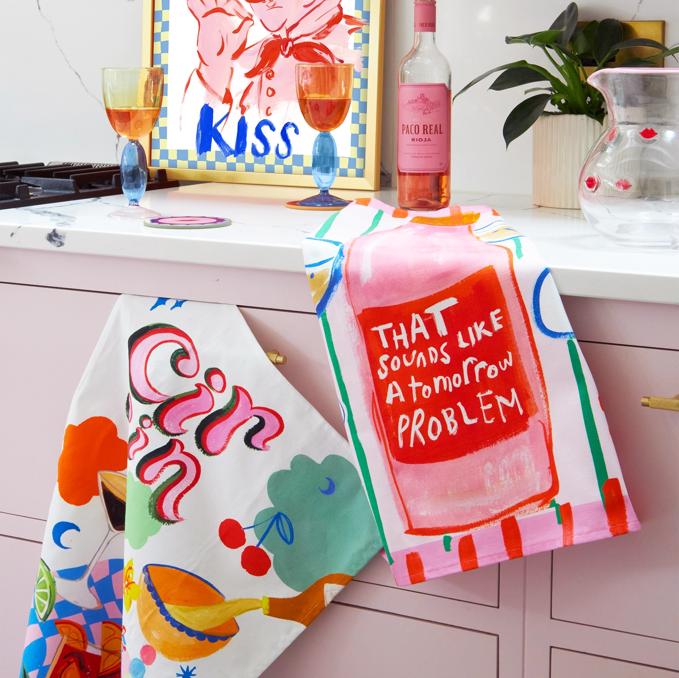 TOMORROW PROBLEM TEA TOWEL