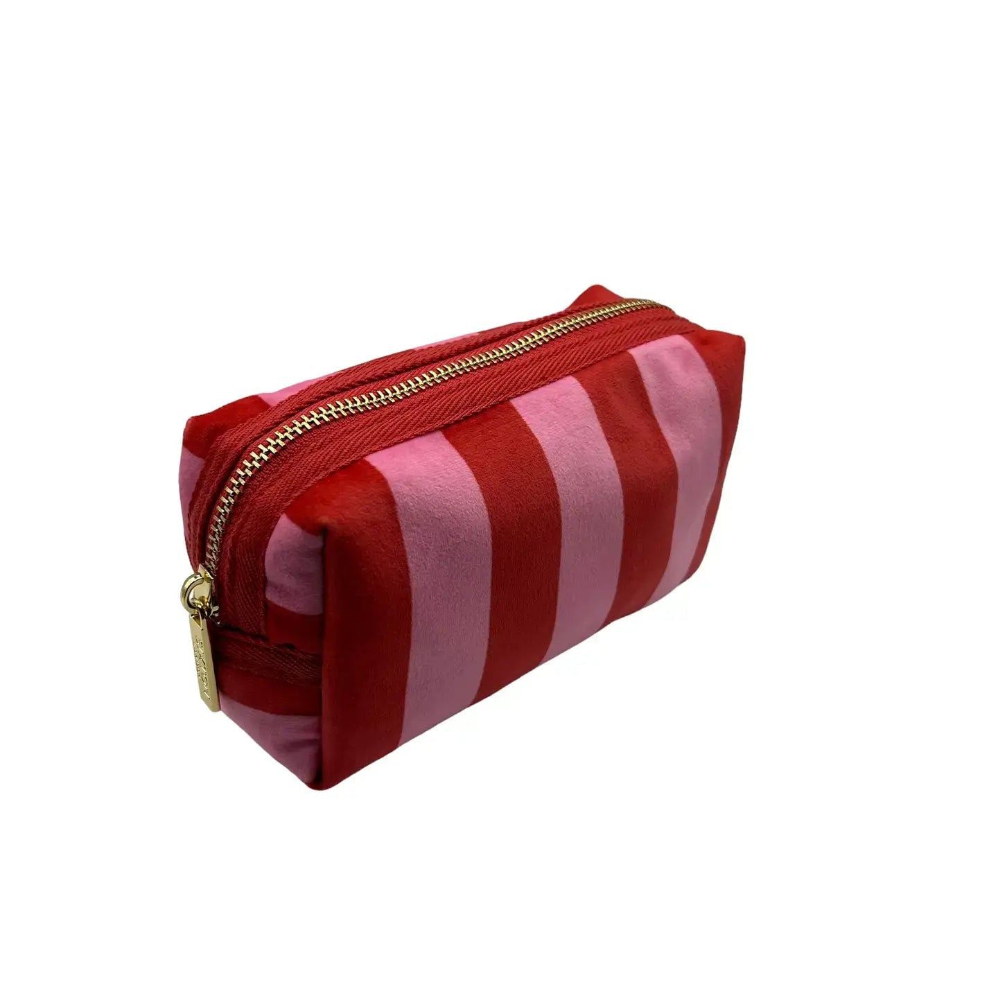 STRIPE PINK RED LOBSTER MAKE UP BAG
